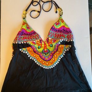 Trina Turk tankini bathing suit top